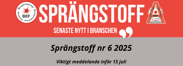 SPRÄNGSTOFF – juli 2025